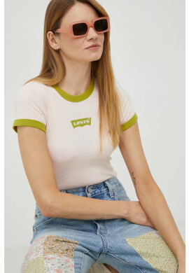 Levi's Памучна тениска в розово - Pepit.bg