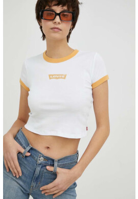 Levi's Памучна тениска в бяло - Pepit.bg