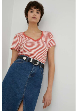 Levi's Памучна тениска в оранжево - Pepit.bg