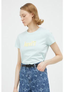 Levi's Памучна тениска в синьо - Pepit.bg