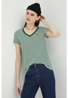 Levi's Памучна тениска в зелено - Pepit.bg