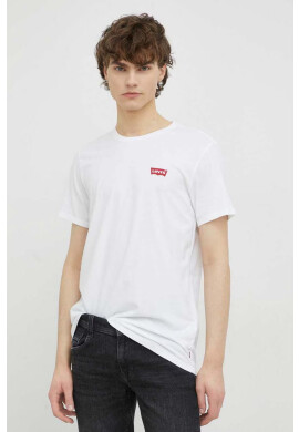 Levi's Памучна тениска (2 броя) в бяло с принт - Pepit.bg