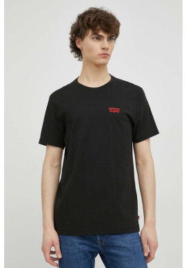 Levi's Памучна тениска (2 броя) в черно с принт - Pepit.bg