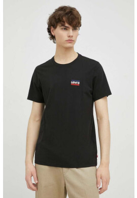 Levi's Памучна тениска (2 броя) в черно с принт - Pepit.bg