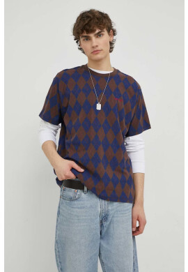 Levi's Памучна тениска с десен - Pepit.bg