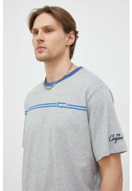 Levi's Памучна тениска в сиво с принт - Pepit.bg