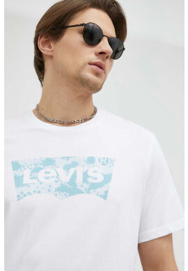 Levi's Памучна тениска в бяло с принт - Pepit.bg