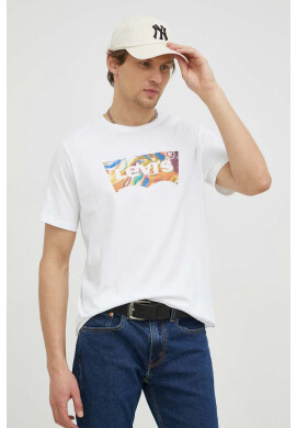 Levi's Памучна тениска в черно с принт - Pepit.bg