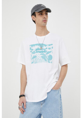 Levi's Памучна тениска в бяло с принт - Pepit.bg