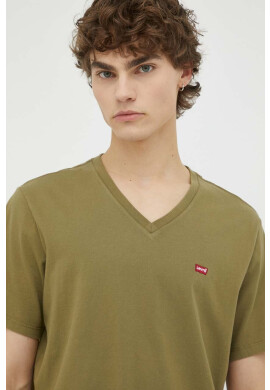 Levi's Памучна тениска в зелено с изчистен дизайн - Pepit.bg