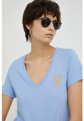 Levi's Памучна тениска в синьо - Pepit.bg