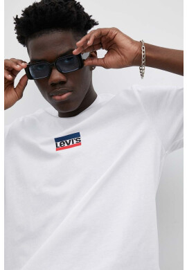 Levi's Памучна тениска в бяло с принт - Pepit.bg