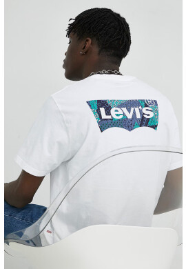 Levi's Памучна тениска в бяло с принт - Pepit.bg