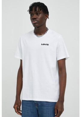 Levi's Памучна тениска в бяло с принт - Pepit.bg