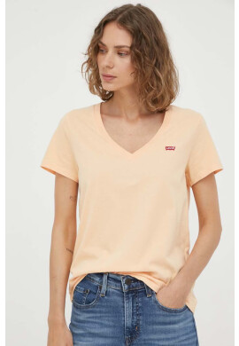 Levi's Памучна тениска в оранжево - Pepit.bg
