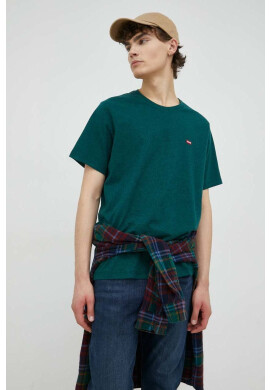 Levi's Памучна Тениска в зелено меланж на - Pepit.bg