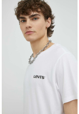 Levi's Памучна тениска в бяло с принт - Pepit.bg
