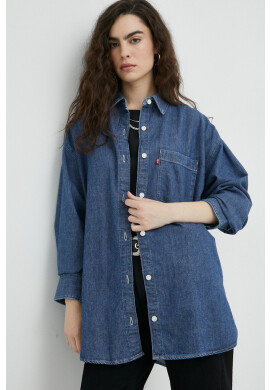 Levi's Риза дамска със свободна кройка с класическа яка - Pepit.bg