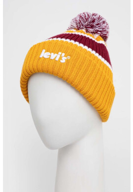 Levi's Шапка в червено от плътен трикотаж - Pepit.bg