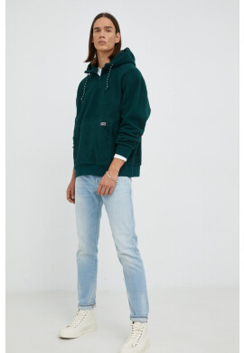 Levi's Суичър в зелено с качулка с изчистен дизайн - Pepit.bg