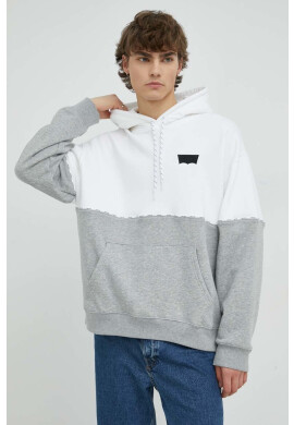 Levi's Суичър в бяло с качулка с десен - Pepit.bg