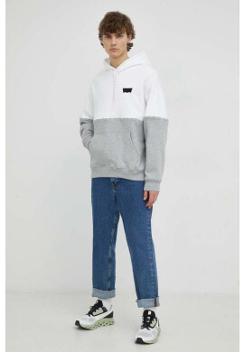 Levi's Суичър в бяло с качулка с десен - Pepit.bg