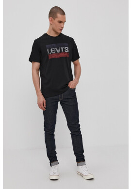 Levi's Тениска мъжка в черно с принт - Pepit.bg