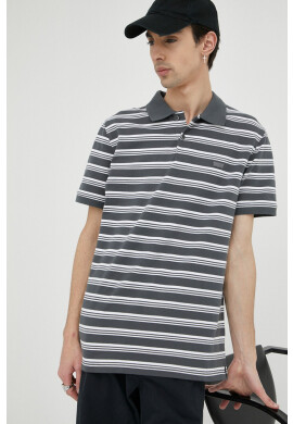 Levi's Тениска с яка в сиво с десен - Pepit.bg