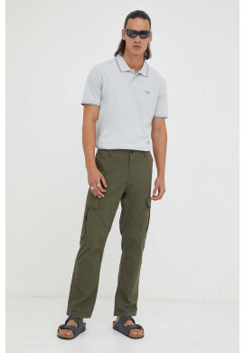 Levi's Тениска с яка в сиво с апликация - Pepit.bg