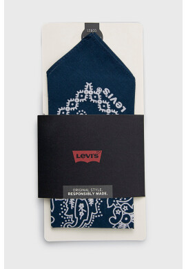 Levi's Тънък памучен шал в тъмносиньо с десен - Pepit.bg