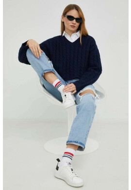 Levi's Вълнен пуловер дамски в тъмносиньо - Pepit.bg