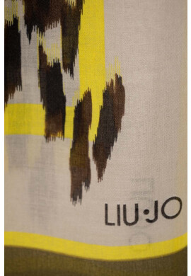 Liu Jo Тънък шал в кафяво с десен - Pepit.bg