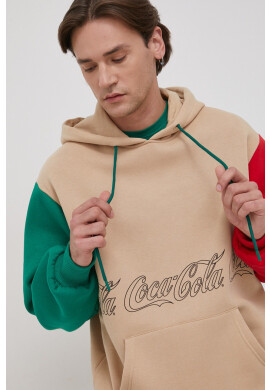 Local Heroes Суичър Coca x Cola мъжки в бежово с принт - Pepit.bg