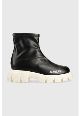 Love Moschino Боти в черно с платформа - Pepit.bg