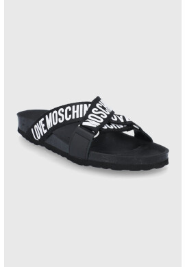 Love Moschino Чехли дамски в черно - Pepit.bg