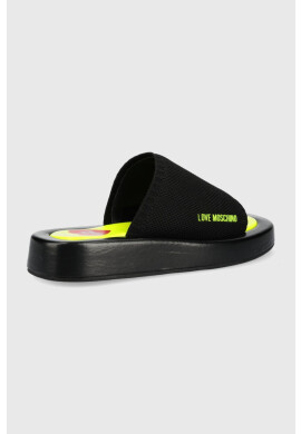 Love Moschino Чехли дамско в черно с платформа - Pepit.bg