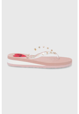 Love Moschino Джапанки дамско в прозрачен цвят с платформа - Pepit.bg