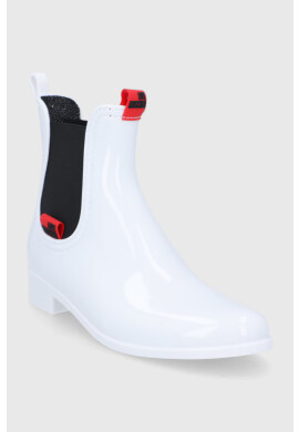 Love Moschino Гумени ботуши дамски в бяло - Pepit.bg