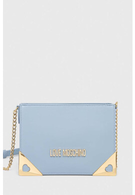 Love Moschino Кожена чанта в синьо - Pepit.bg