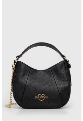 Love Moschino Кожена чанта в черно - Pepit.bg