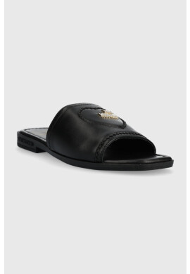 Love Moschino Кожени чехли в черно JA28402G0GIA0000 - Pepit.bg