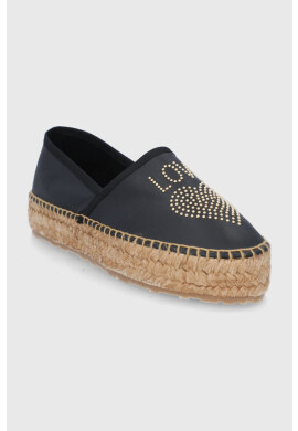 Love Moschino Кожени еспадрили в бяло с платформа - Pepit.bg