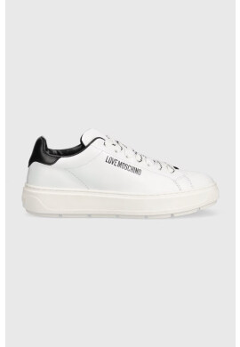 Love Moschino Кожени маратонки Sneakerd Bold 40 в бяло JA15374G1G - Pepit.bg