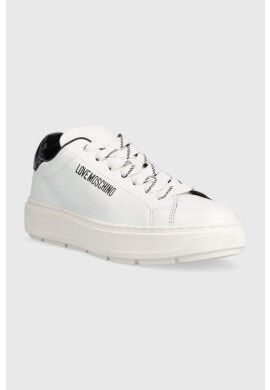 Love Moschino Кожени маратонки Sneakerd Bold 40 в бяло JA15374G1G - Pepit.bg