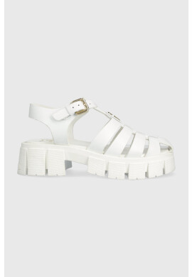 Love Moschino Кожени сандали в бяло с платформа JA16226G0GIA0100 - Pepit.bg