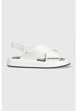 Love Moschino Кожени сандали в бяло JA16263G0GIE110A - Pepit.bg
