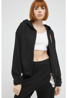 Love Moschino Памучен анцуг дамски в черно - Pepit.bg