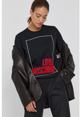 Love Moschino Памучна тениска - Pepit.bg