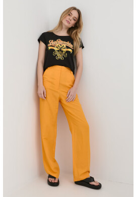 Love Moschino Памучна тениска в черно - Pepit.bg