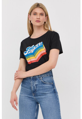 Love Moschino Памучна тениска в черно - Pepit.bg